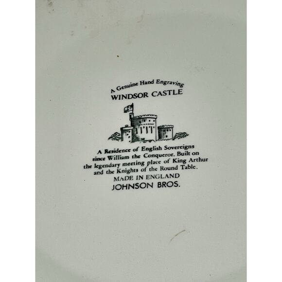 Johnson Bros Windsor Castle 10" Collector's Plate Blue White - Picture 7 of 7